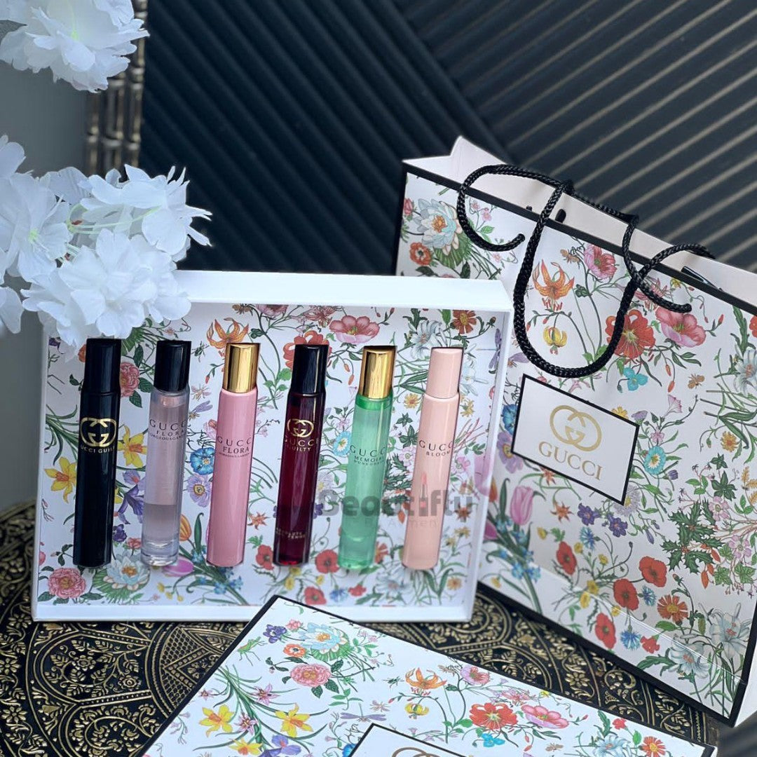 Gucci miniature set 6 in 1 for woman roller